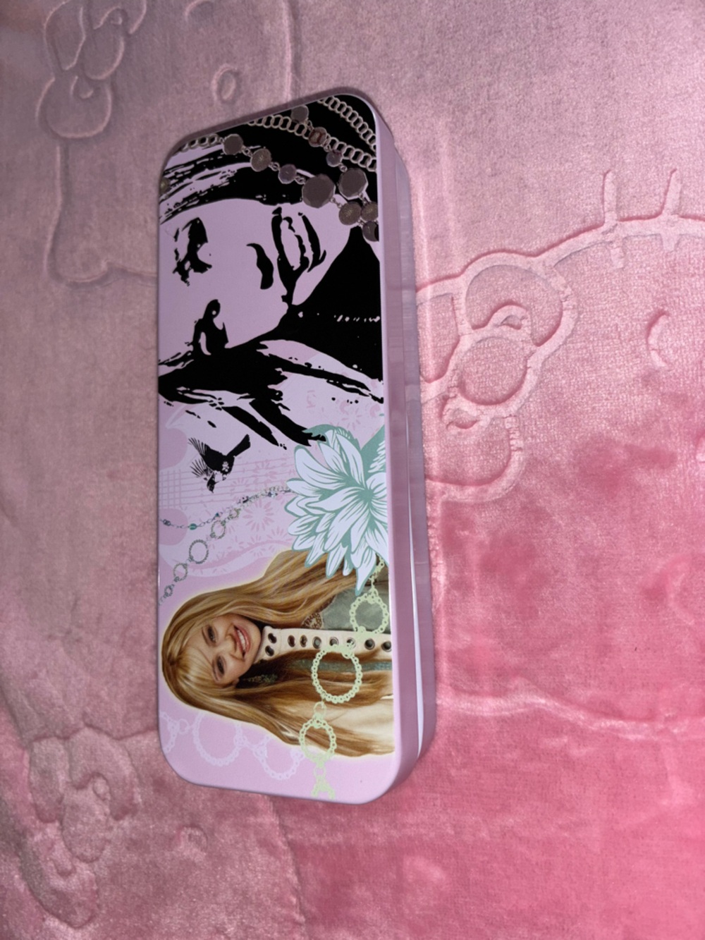 Hannah Montana Pink Tin Pencil Box